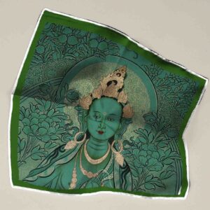 Foulards Soie Bio Carré GREEN TARA